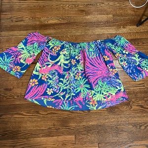 Off Shoulder Lilly Pulitzer Top - XL